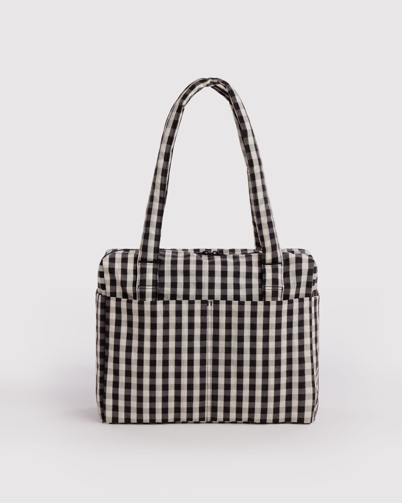 Small Cloud Carry-On - Black and Cream Gingham