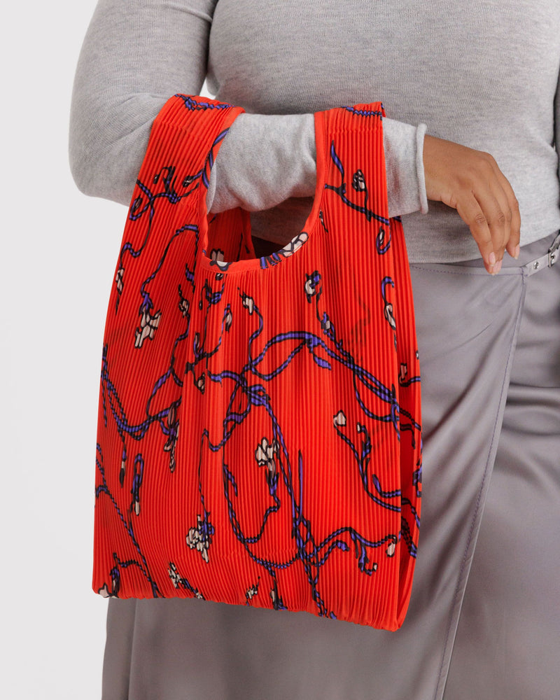 BAGGU Wholesale  Pleated Baggu - Red Snapdragon