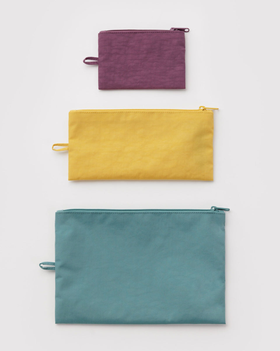 BAGGU Wholesale Pouches Flat Pouch Set - Jewel Mix