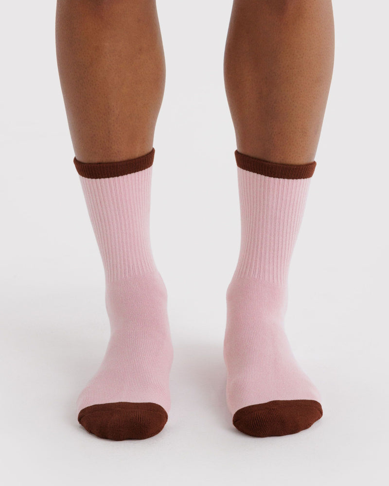 BAGGU Wholesale  Ribbed Sock - Blush Mix