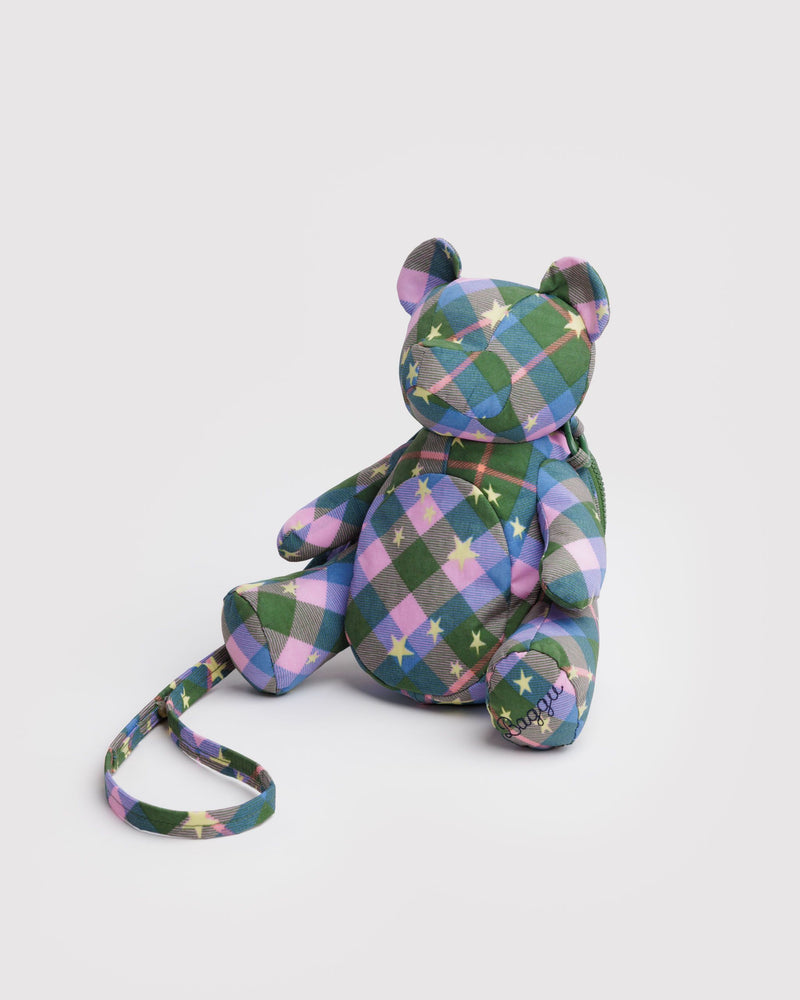 BAGGU Wholesale  Bear Bag - Green Star Plaid