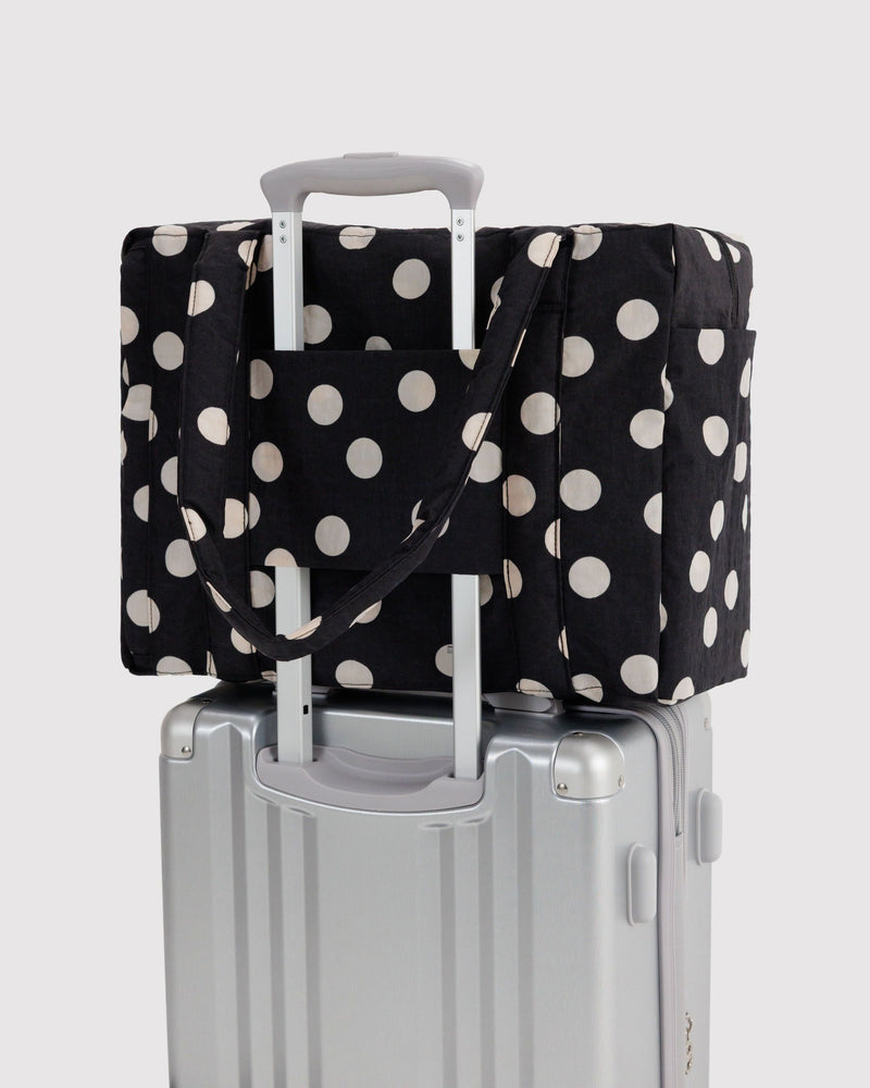 BAGGU Wholesale  Small Cloud Carry-On - Black and Cream Polka Dot