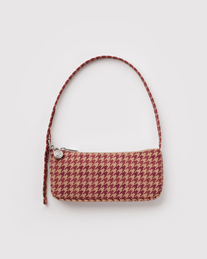 BAGGU Wholesale  Nylon Pochette - Tan Houndstooth