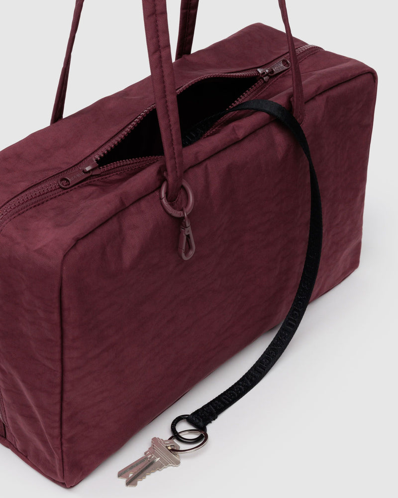 BAGGU Wholesale  Medium Nylon Bowler Bag - Mahogany