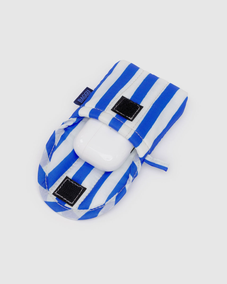 BAGGU Wholesale Shop All Puffy Earbuds Case - Blue Painted Stripe