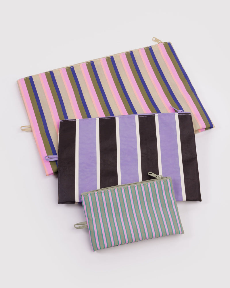 BAGGU Wholesale Pouches Go Pouch Set - Candy Shop Stripes