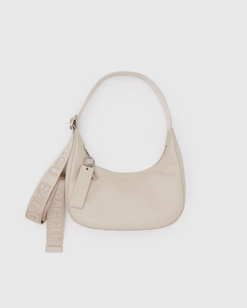 BAGGU Wholesale  Small Recycled Leather Crescent Bag - Stone