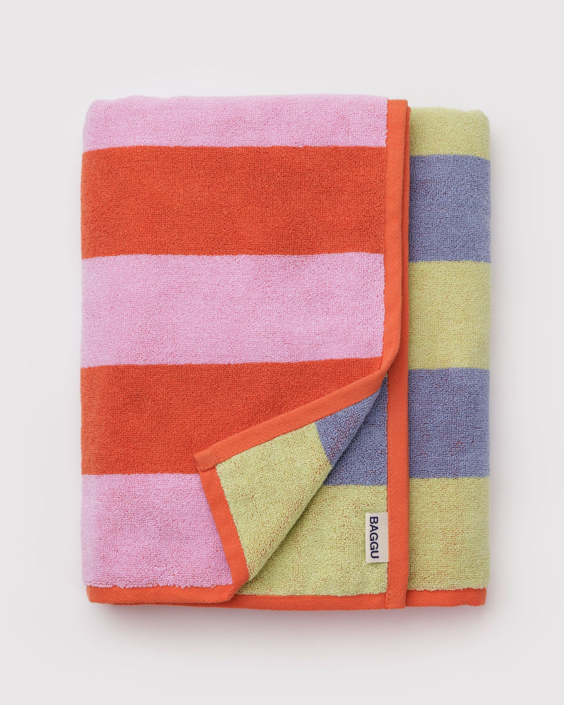 BAGGU Wholesale  Bath Towel - Pool Stripe