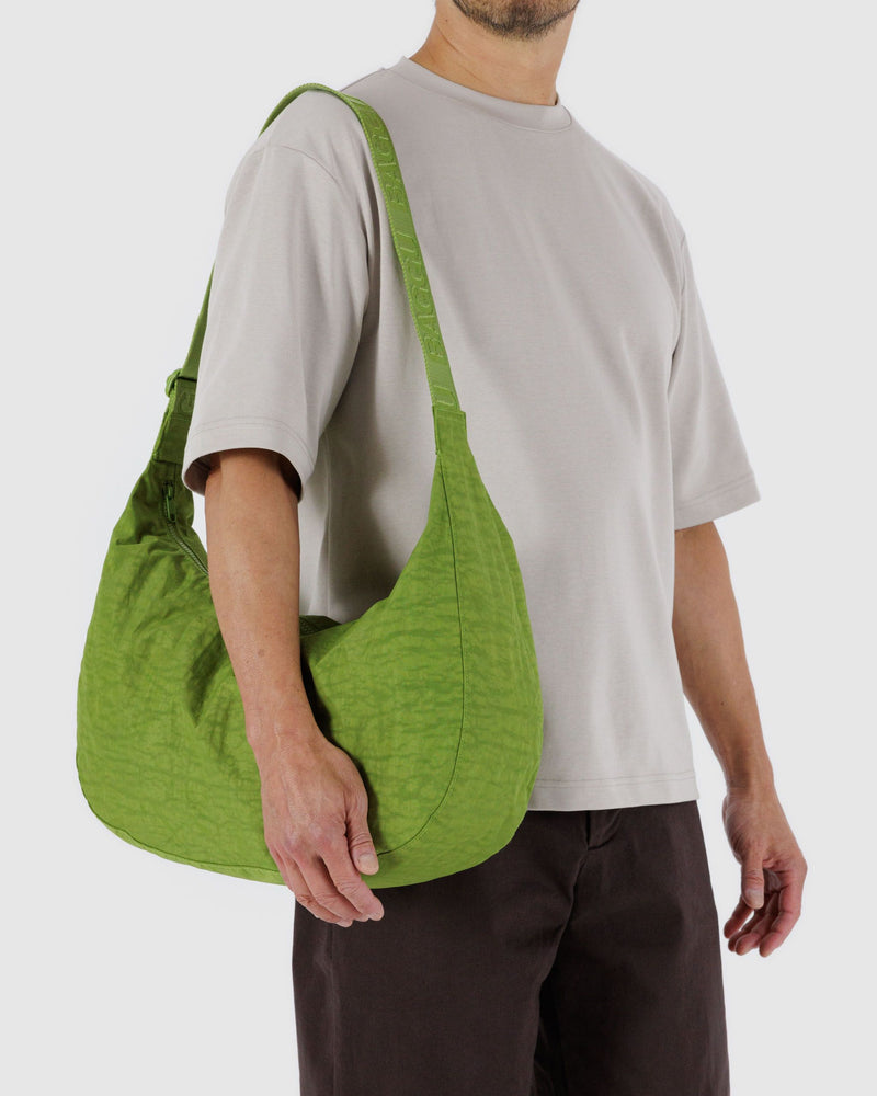 BAGGU Wholesale Cross Body Large Nylon Crescent Bag - Green Juice