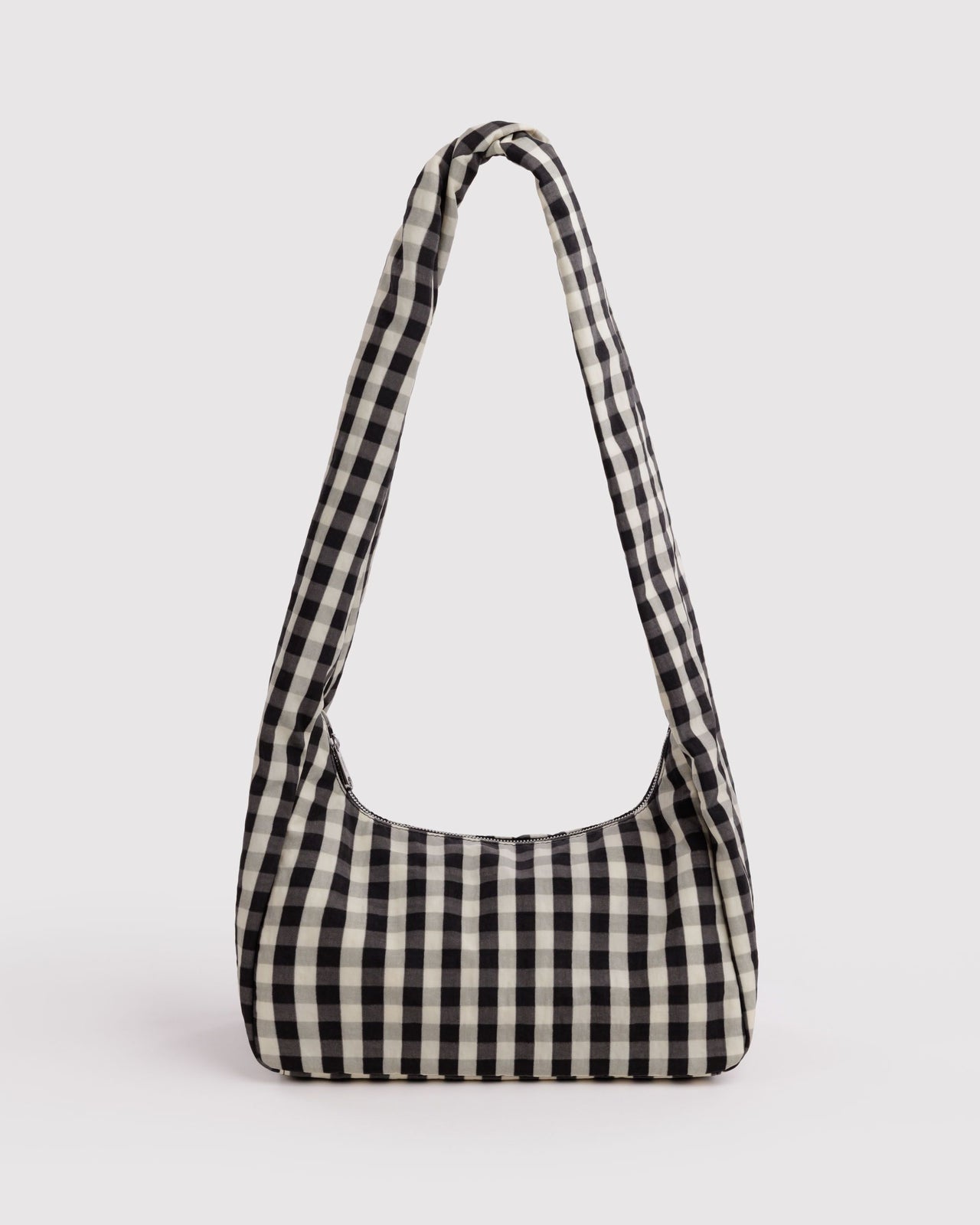 Nylon Meringue Bag - Black and Cream Gingham
