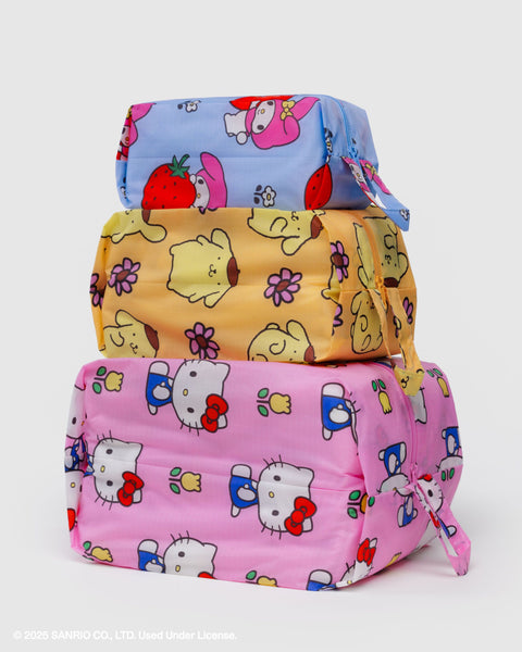 BAGGU Wholesale Shop All 3D Zip Set - Hello Kitty and Friends Florals