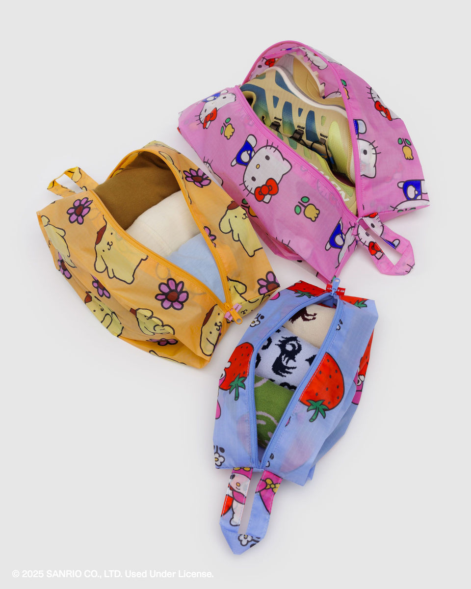 BAGGU Wholesale Pouches 3D Zip Set - Hello Kitty and Friends Florals