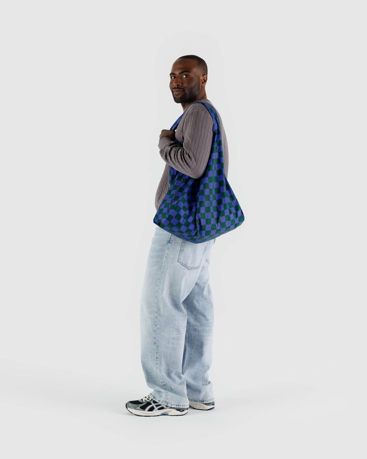 Big Baggu - Iris Green Check