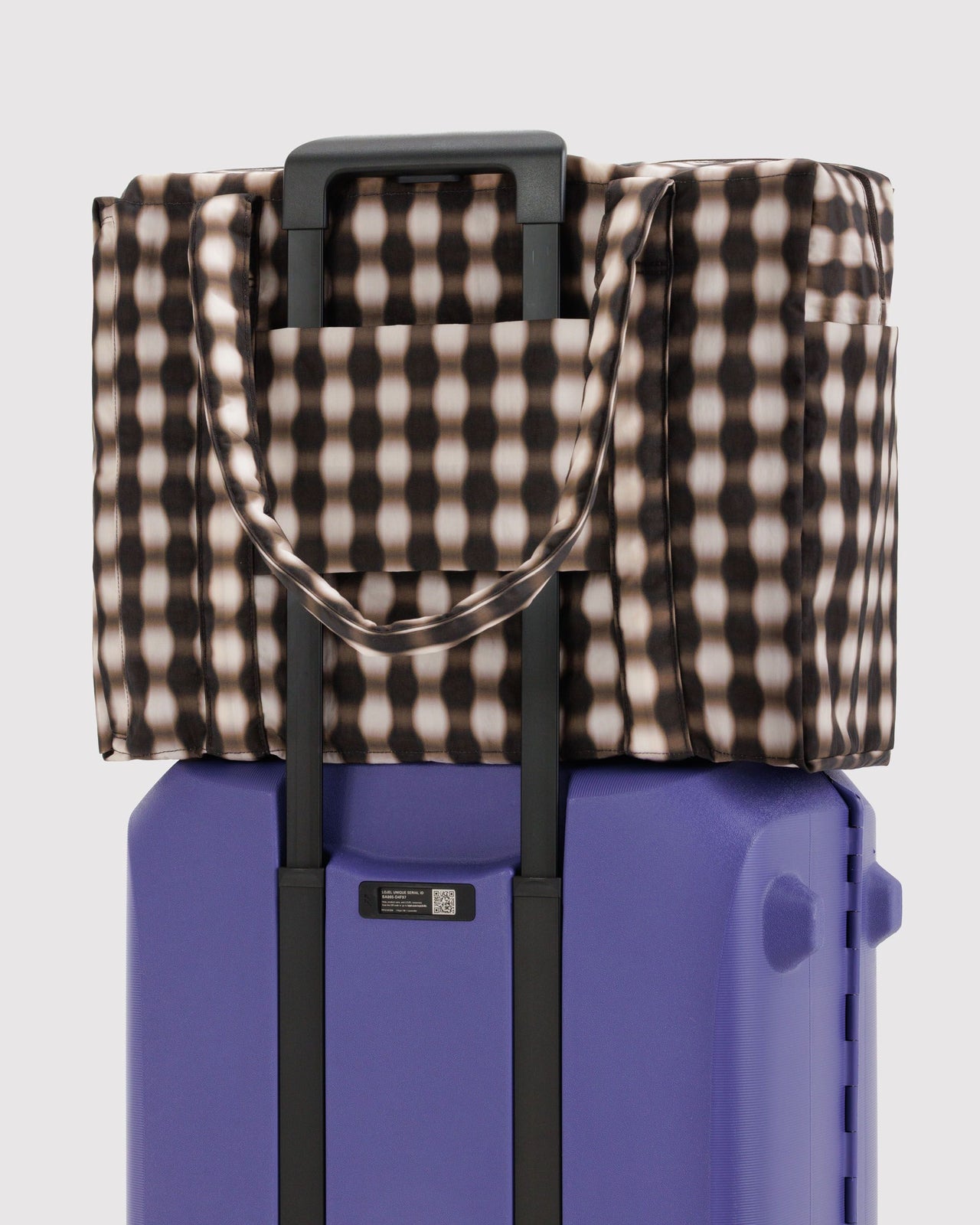 Cloud Carry-on - Blurred Gingham Brown