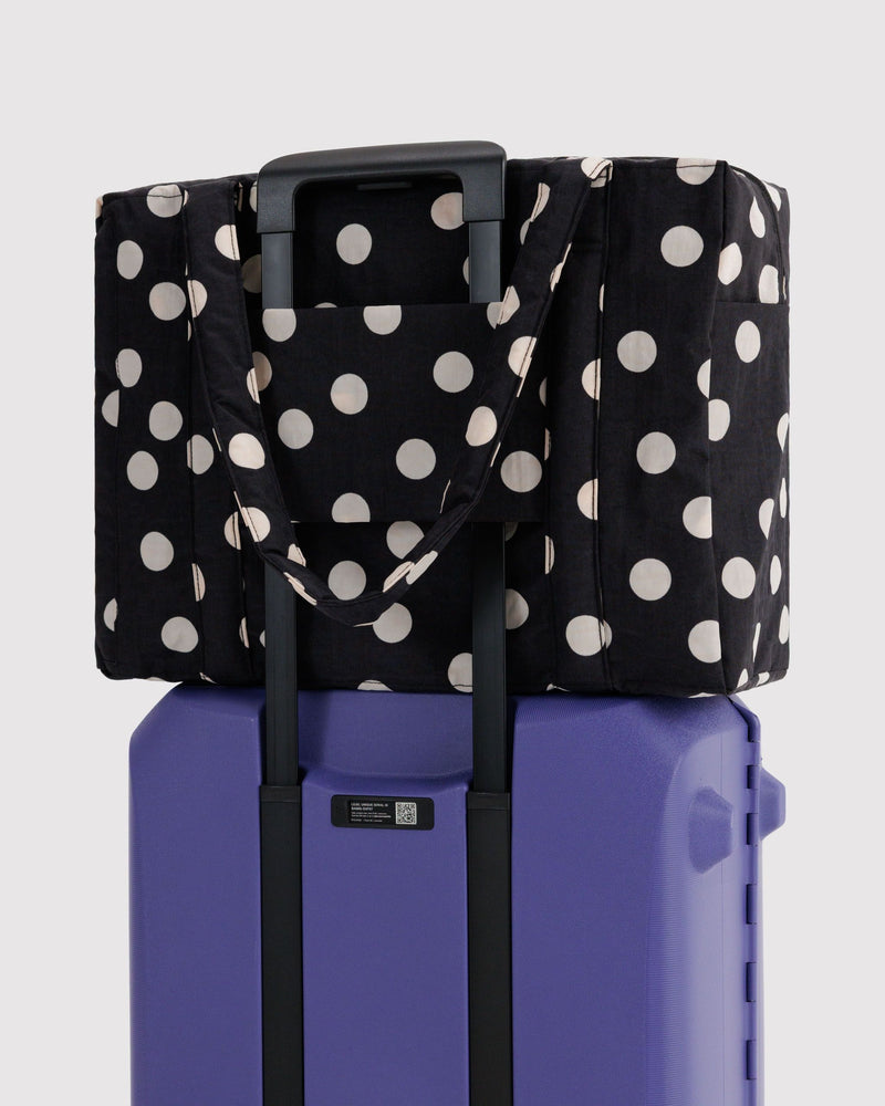 BAGGU Wholesale  Cloud Carry-on - Black and Cream Polka Dot