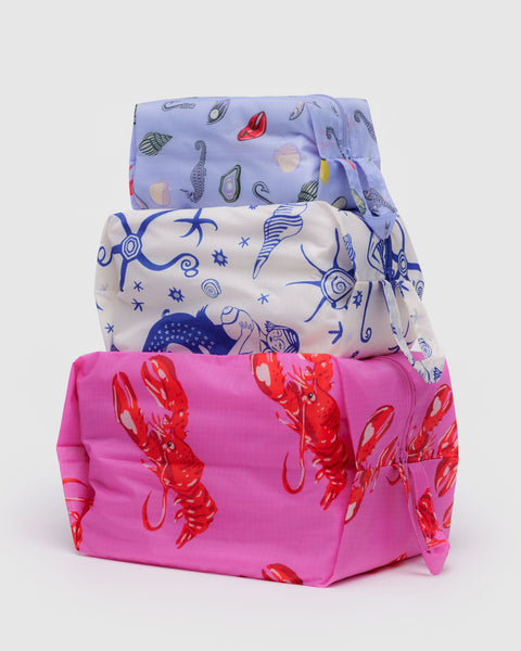 BAGGU Wholesale Travel 3D Zip Set - Sea Creatures