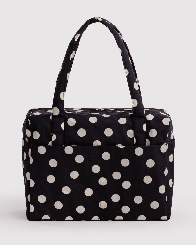 BAGGU Wholesale  Cloud Carry-on - Black and Cream Polka Dot