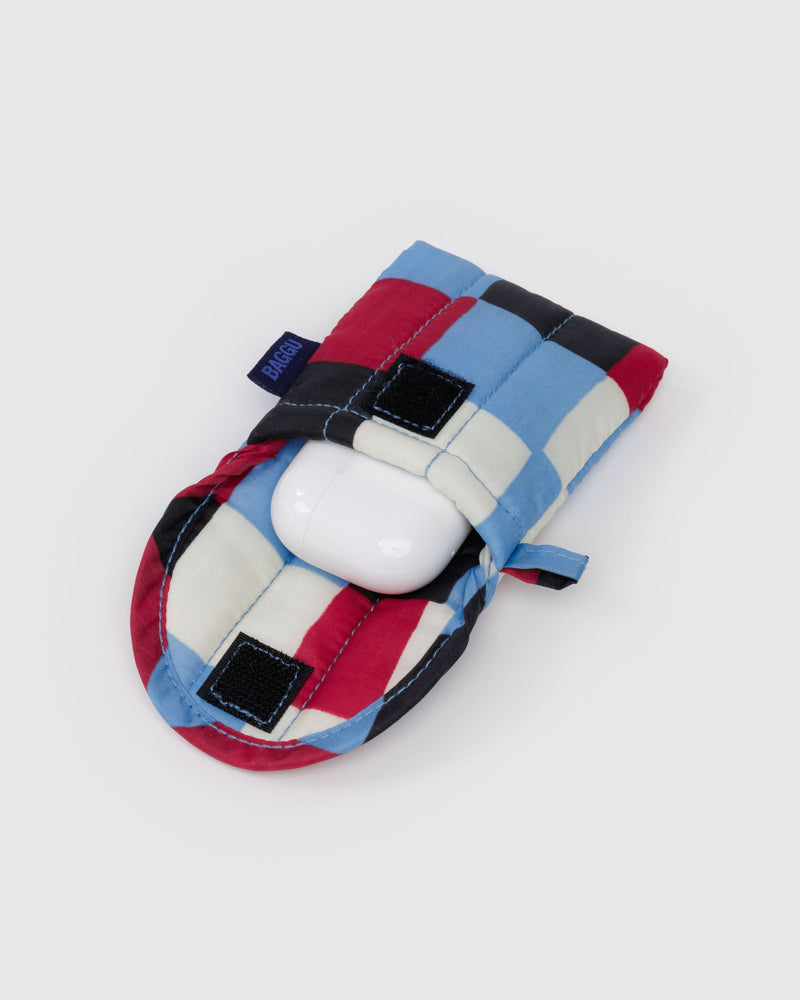 BAGGU Wholesale Shop All Puffy Earbuds Case - Painted Check