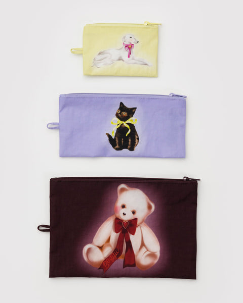 BAGGU Wholesale Shop All Flat Pouch Set - Fancy Animals