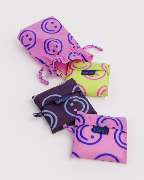 BAGGU Wholesale Reusable Bags Standard Baggu Set of 3 - Bright Happy Mix