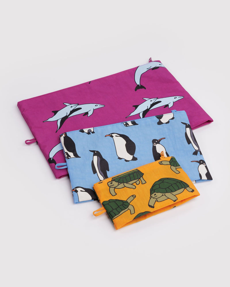 BAGGU Wholesale Pouches Go Pouch Set - Vacation Animals