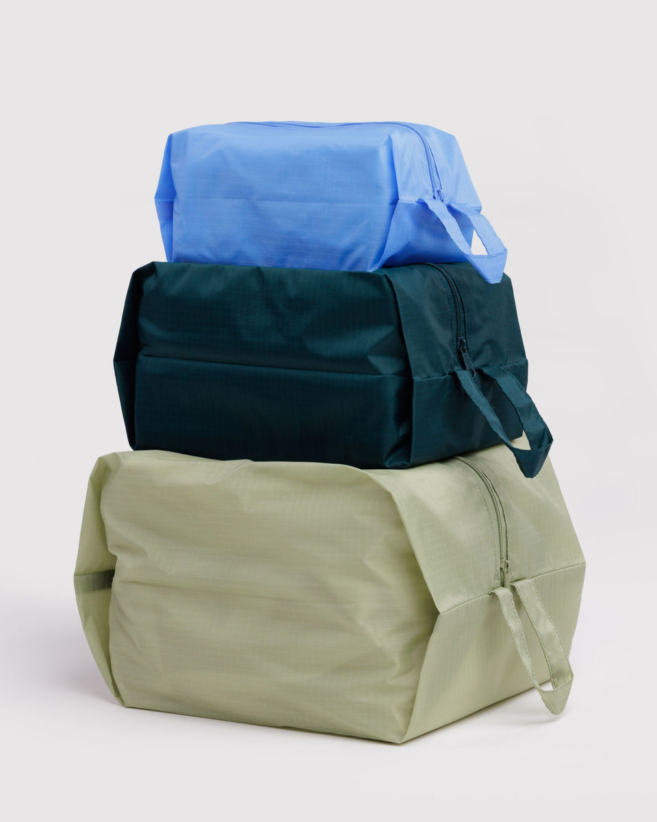 BAGGU Wholesale Pouches 3D Zip Set - Lagoon Mix
