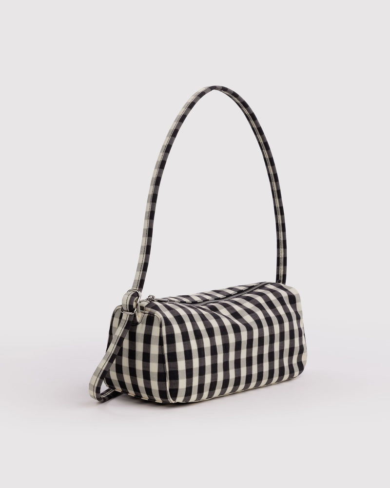 BAGGU Wholesale  Nylon Loaf Bag - Black and Cream Gingham
