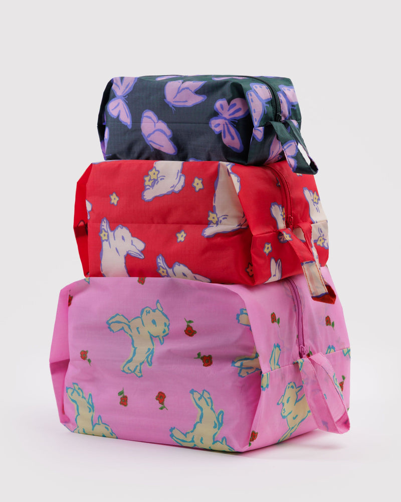 BAGGU Wholesale Pouches 3D Zip Set - Spring Animals
