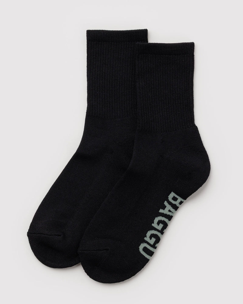 BAGGU Wholesale  Ribbed Sock - Black