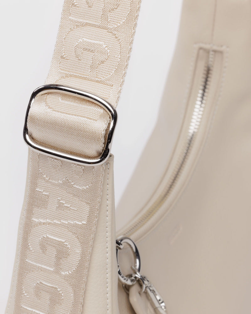 BAGGU Wholesale  Small Recycled Leather Crescent Bag - Stone