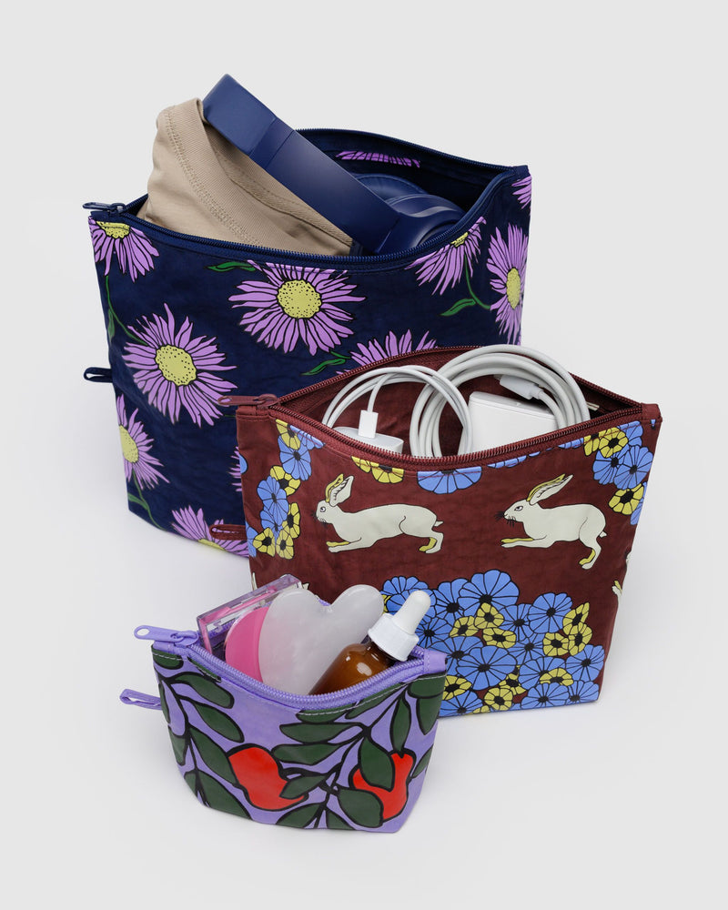 BAGGU Wholesale Shop All Go Pouch Set - Night Orchard