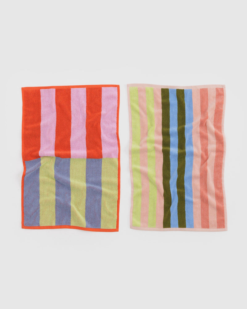 BAGGU Wholesale  Hand Towel Set of 2 - Pool Stripe Mix