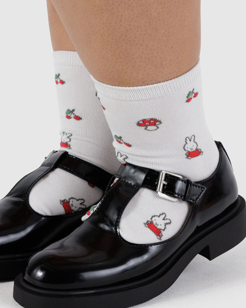 BAGGU Wholesale Socks Crew Sock - Miffy White
