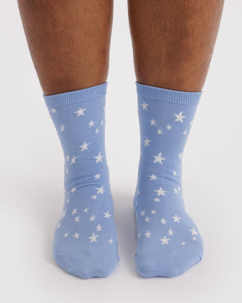 BAGGU Wholesale Socks Crew Sock - Blue Star