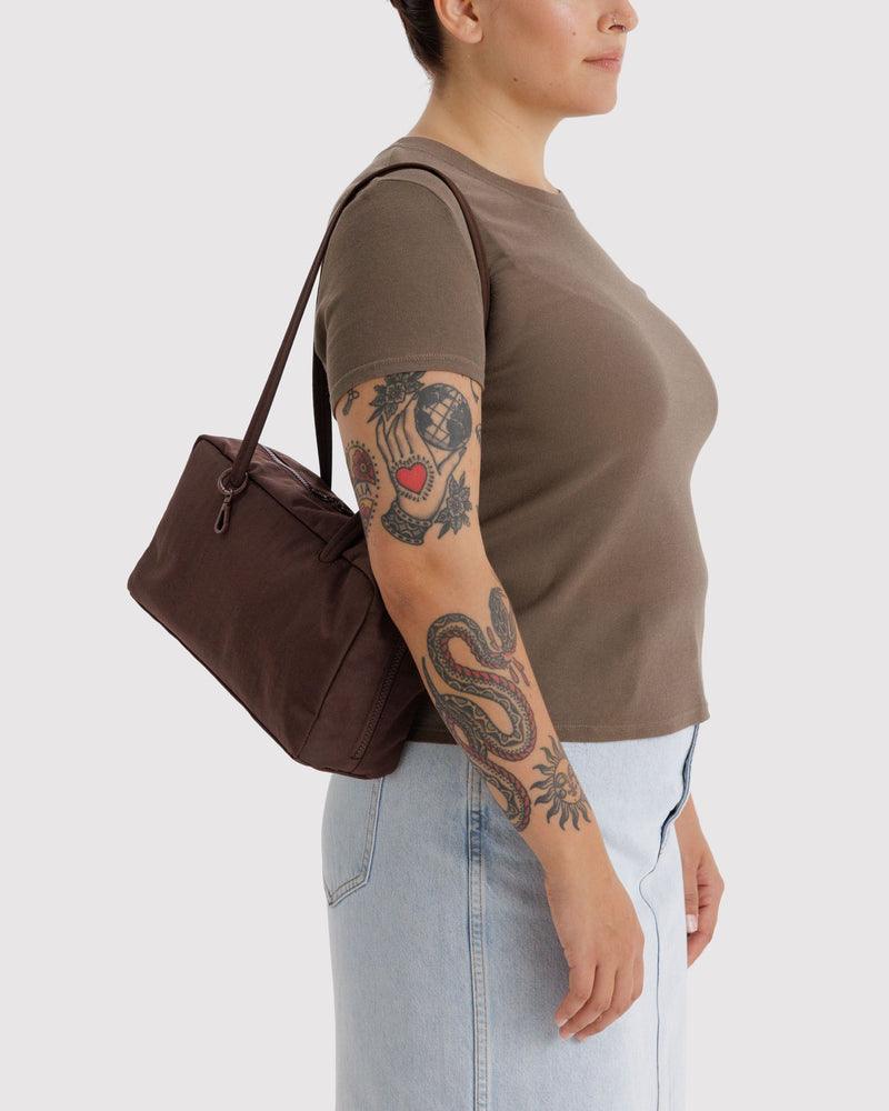 BAGGU Wholesale  Nylon Bowler Bag - Coffee