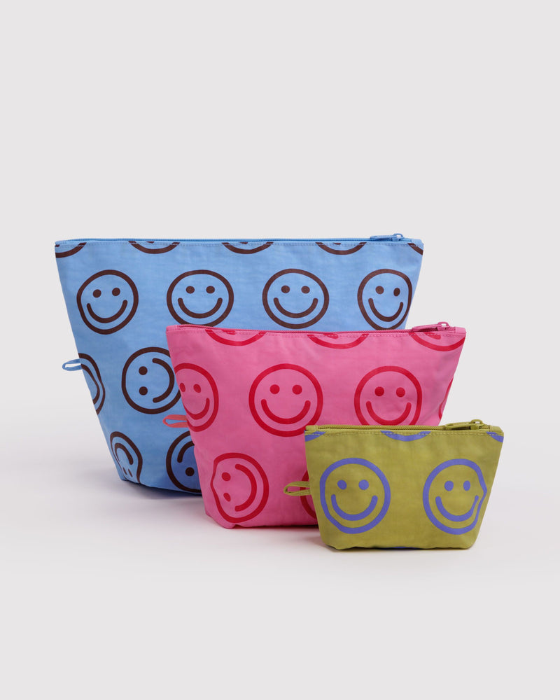 BAGGU Wholesale Nylon Pouches Go Pouch Set - Pop Happy Mix