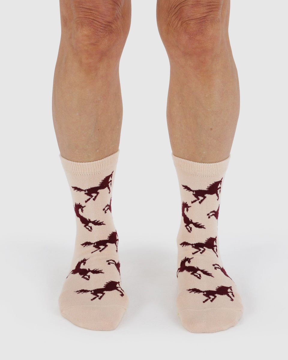 BAGGU Wholesale Socks Crew Sock - Horses