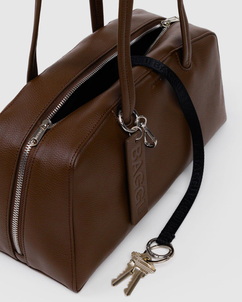 BAGGU Wholesale  Recycled Leather Bowler Bag - Brown