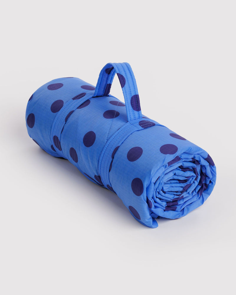 BAGGU Wholesale  Puffy Picnic Blanket - Blue Polka Dot