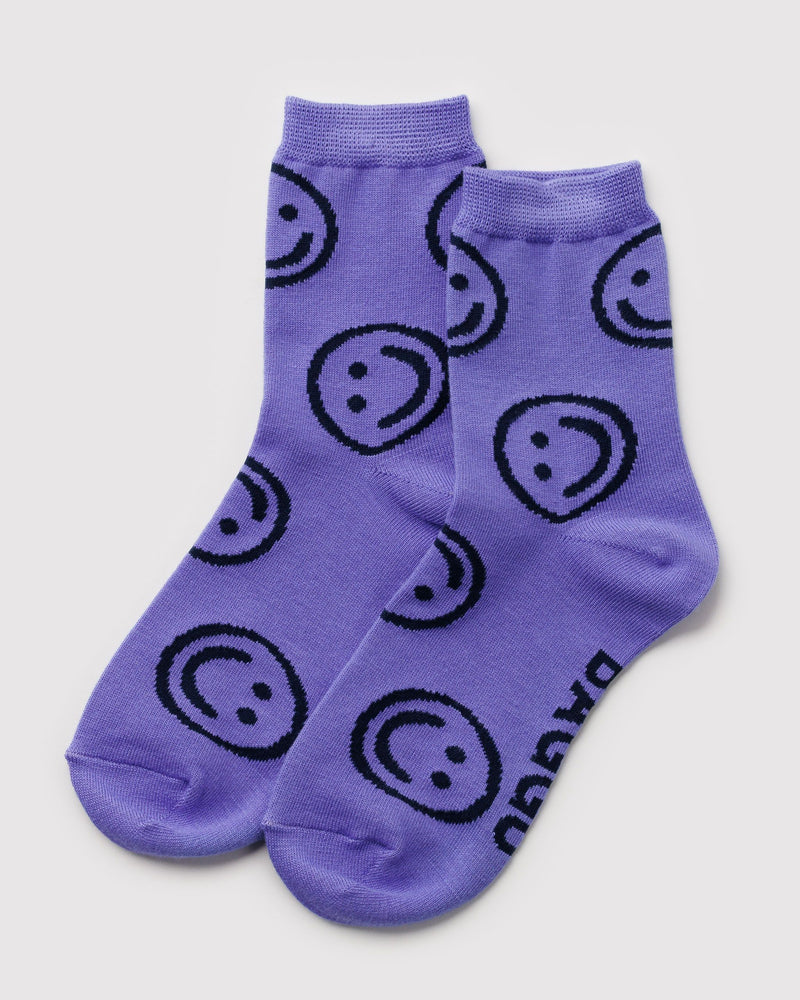 BAGGU Wholesale  Crew Sock - Lavender Happy