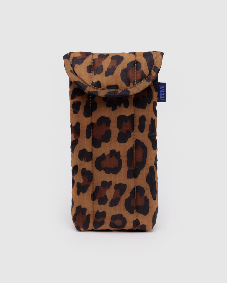 BAGGU Wholesale Puffy Stuff Puffy Glasses Sleeve - Leopard