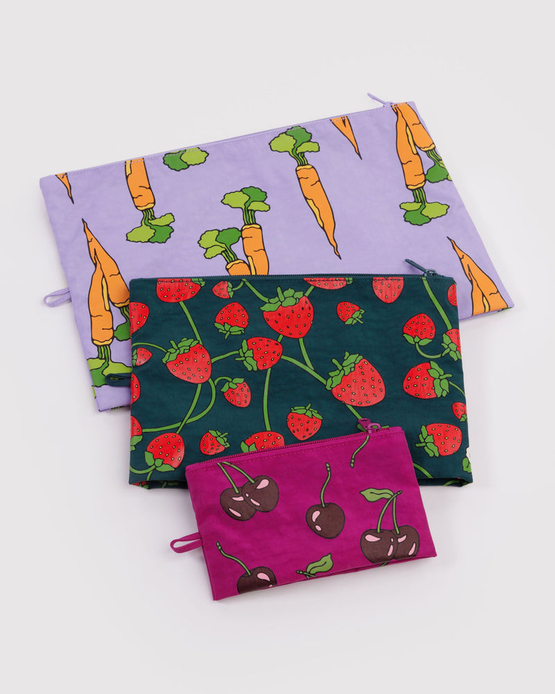 BAGGU Wholesale Pouches Go Pouch Set - Carrots & Berries