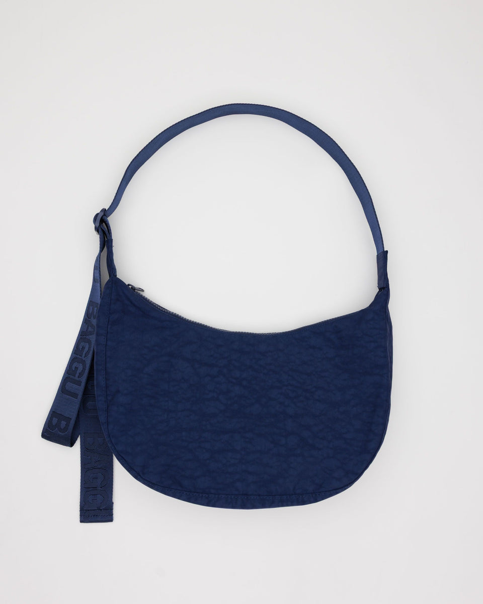 BAGGU Wholesale Cross Body Medium Nylon Crescent Bag - Navy
