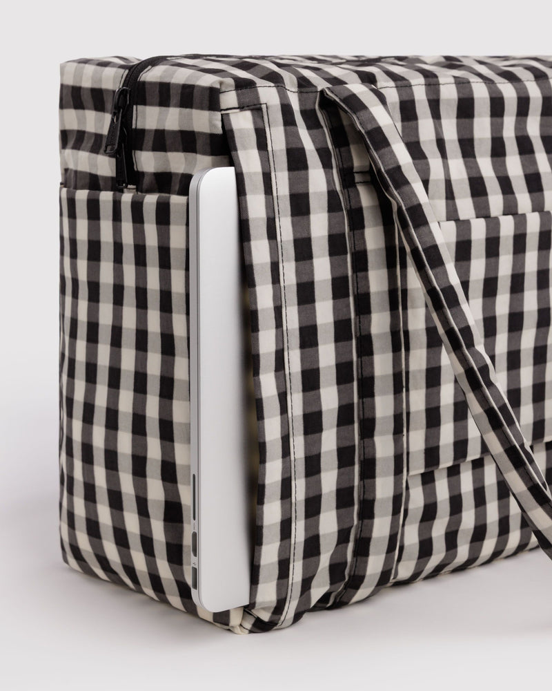BAGGU Wholesale  Small Cloud Carry-On - Black and Cream Gingham