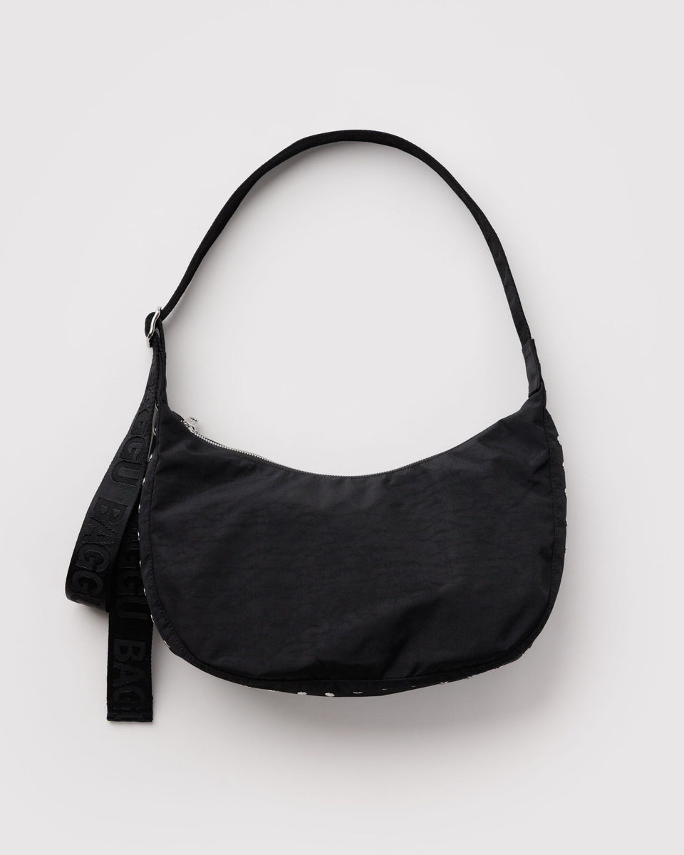 BAGGU Wholesale Medium Nylon Crescent Bag Medium Nylon Crescent Bag - Studs