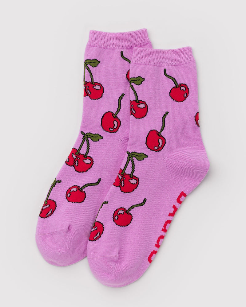 BAGGU Wholesale  Crew Sock - Cherries
