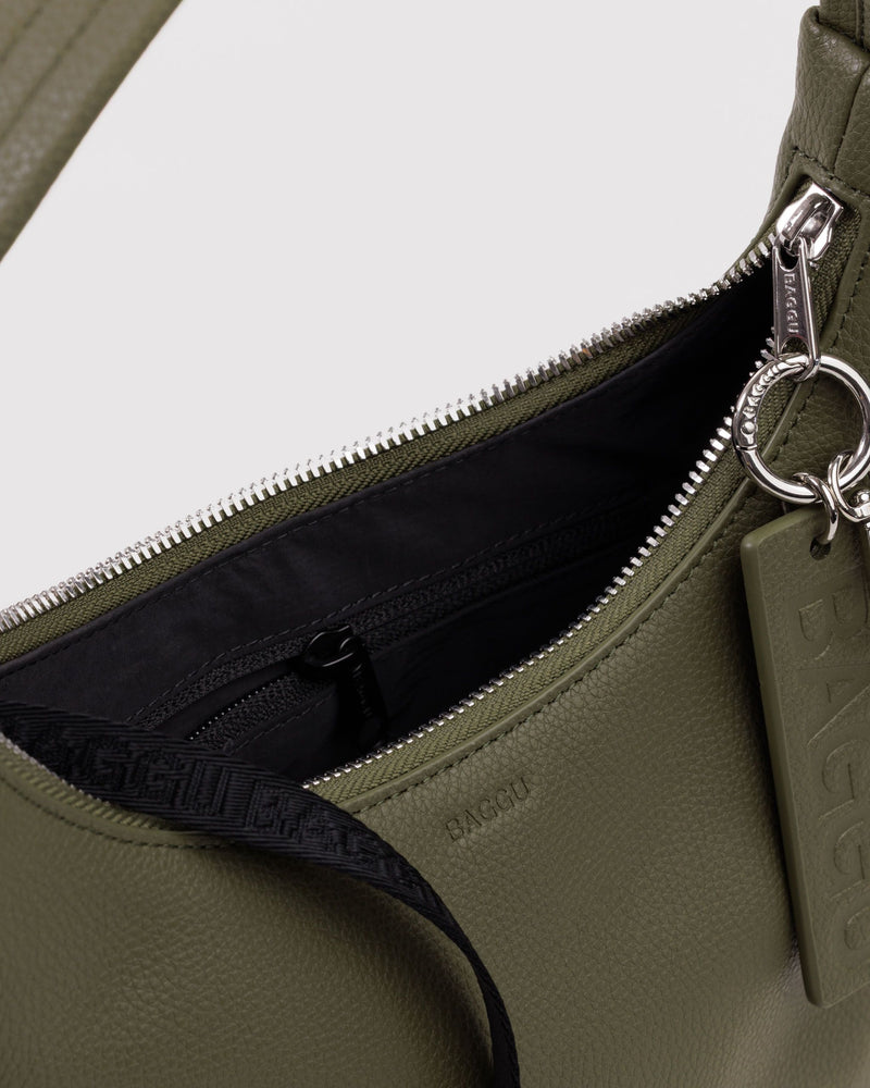 BAGGU Wholesale  Mini Recycled Leather Shoulder Bag - Loden