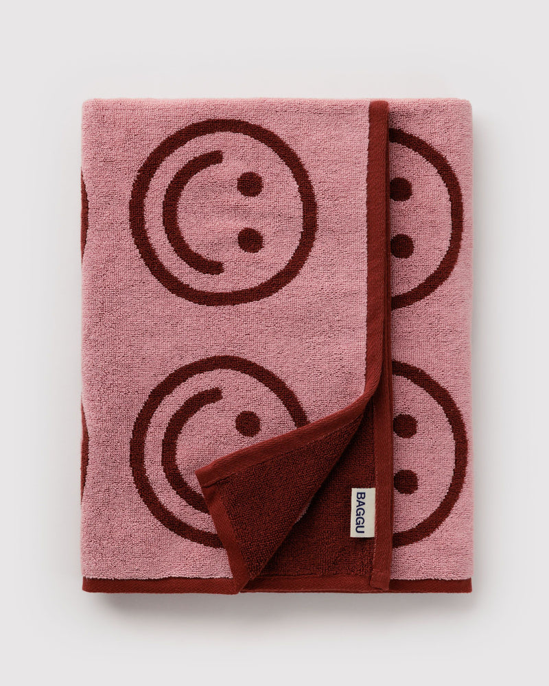BAGGU Wholesale  Bath Towel - Blush Happy