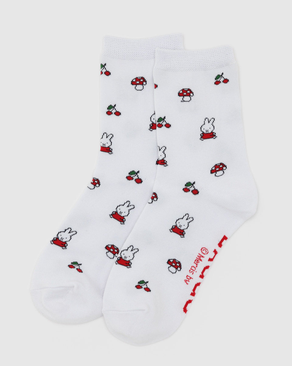 BAGGU Wholesale Socks Crew Sock - Miffy White