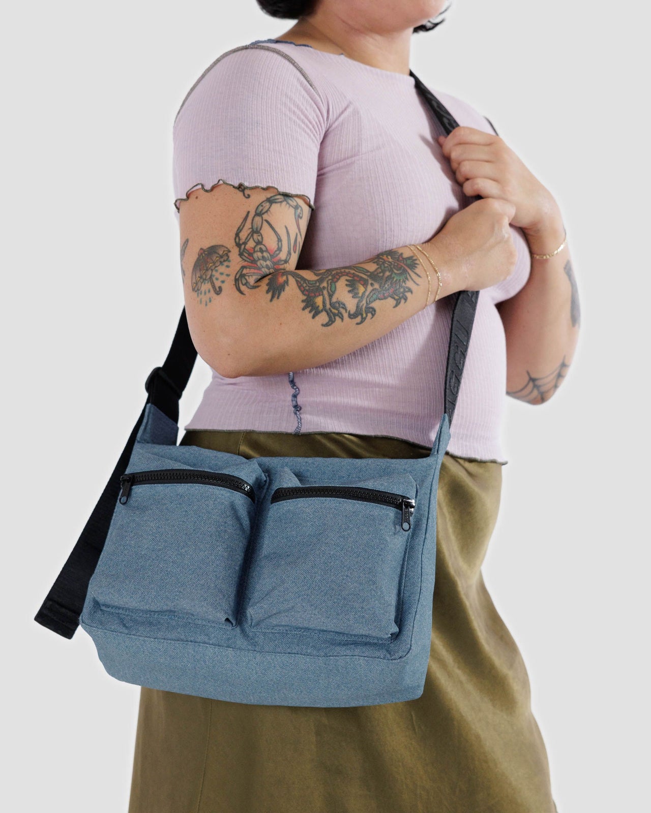 Medium Cargo Crossbody - Digital Denim